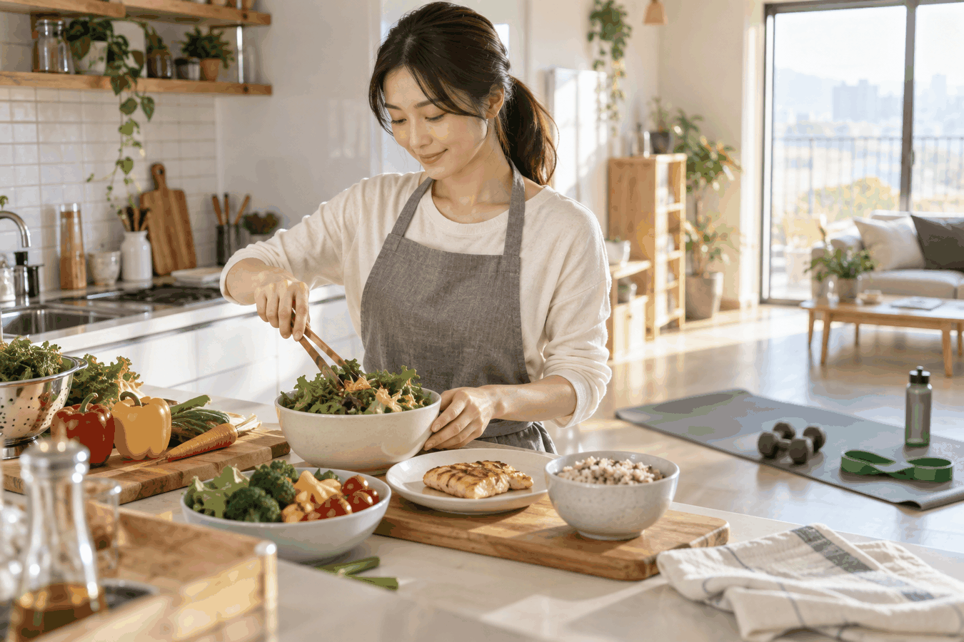 균형 잡힌 식사와 운동을 함께 준비하는 다이어트 생활